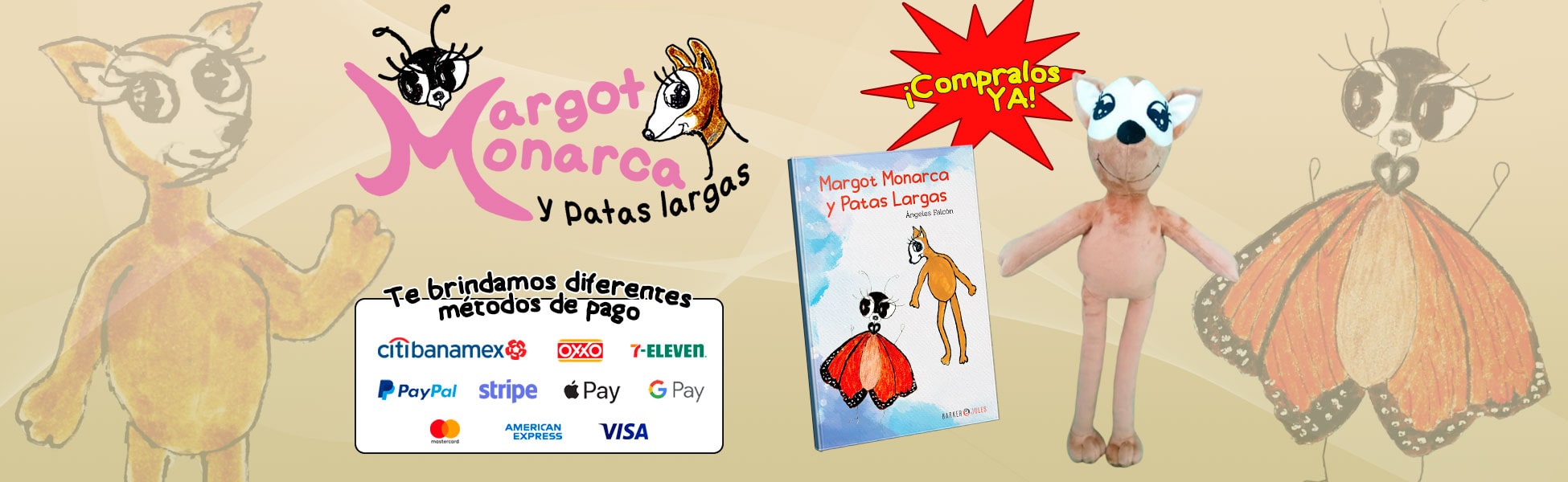 Libro infantil Margot Monarca y Patas Largas - slide 1